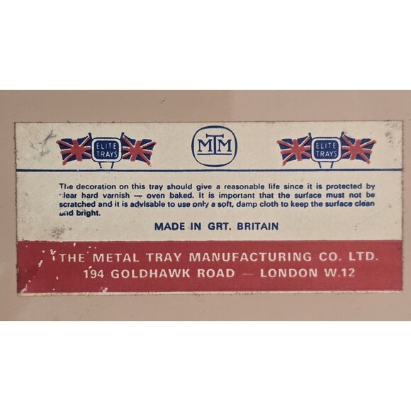 Vintage Metal Tray "The Calamity Children" By Sir Thomas Lawrence 16.25"x13.25" - Picture 4 of 4